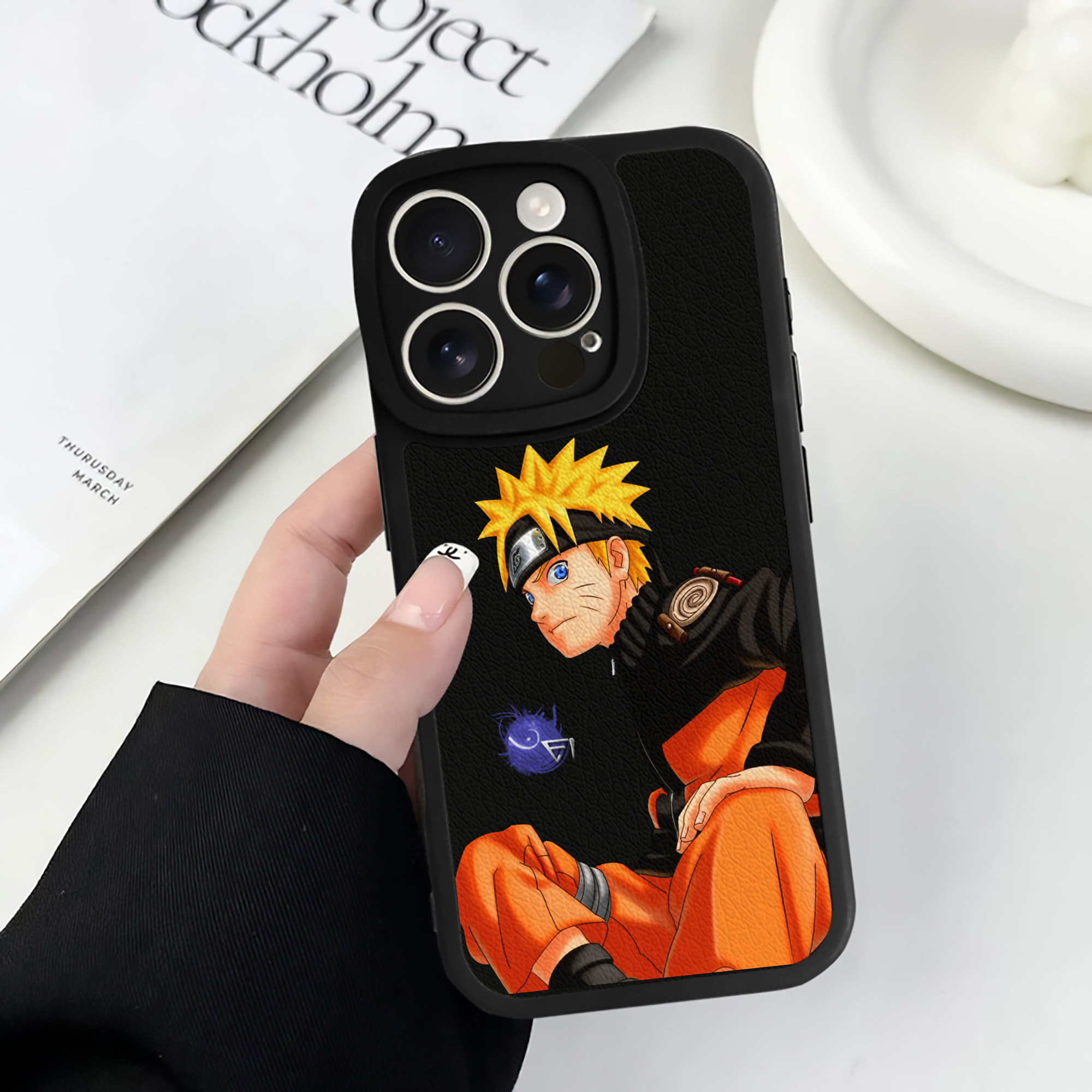 （画像用） NARUTO -ナルト- うずまき ナルト Uzumaki Naruto 【iPhone 16シリーズ対応】シリコンスマホケース（レザー調） 材質：シリコン
